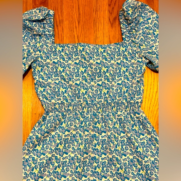 Puff-sleeve, square necked, perfect blue cottagecore dress - Picture 4 of 7
